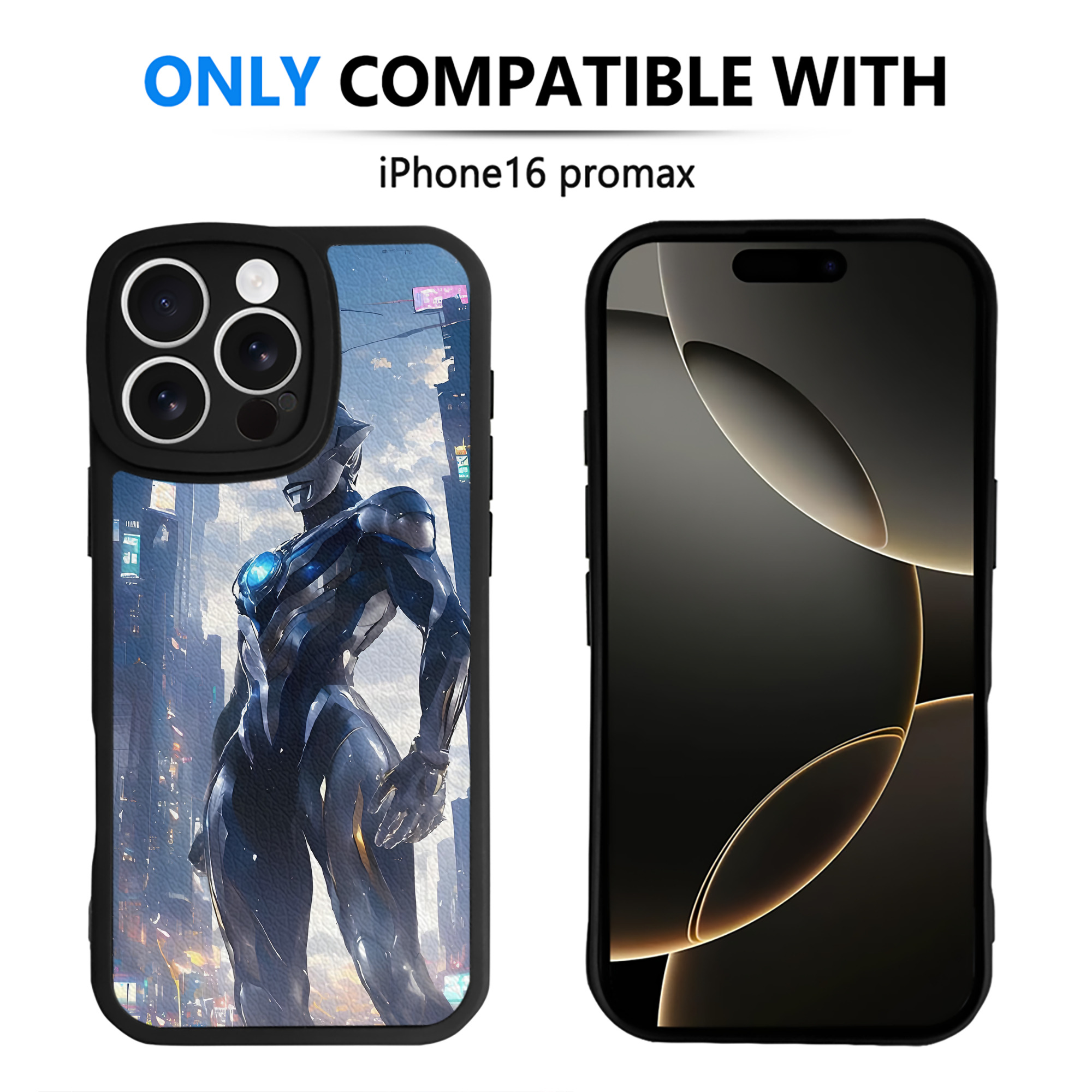 （画像用） ウルトラマン Ultraman 【iPhone 16シリーズ対応】シリコンスマホケース（レザー調） 材質：シリコン